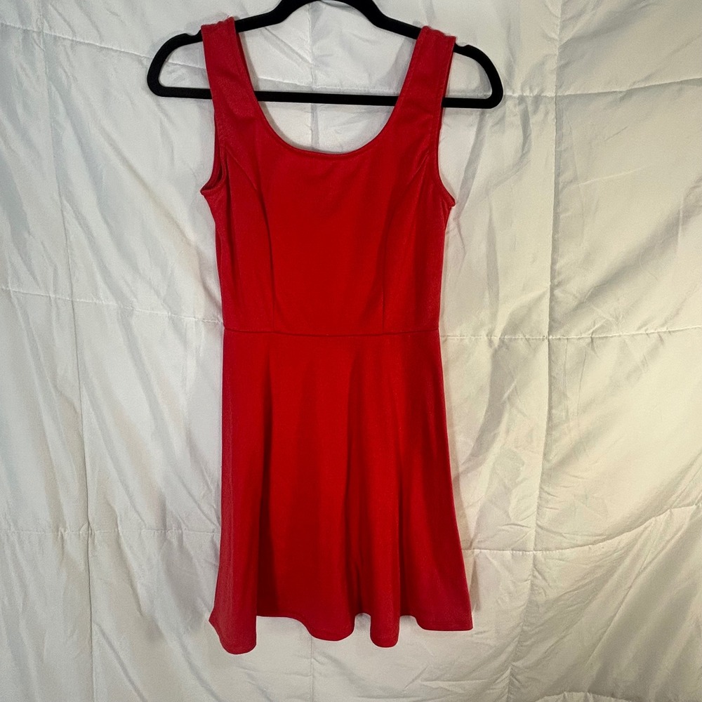 DNA Couture Red Sleeveless Fit Flare Dress Women Size S